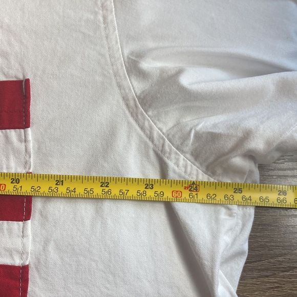 Red Head Shirt Mens Large Red White Blue Casual Short Sleeve American Flag - Picture 6 of 12